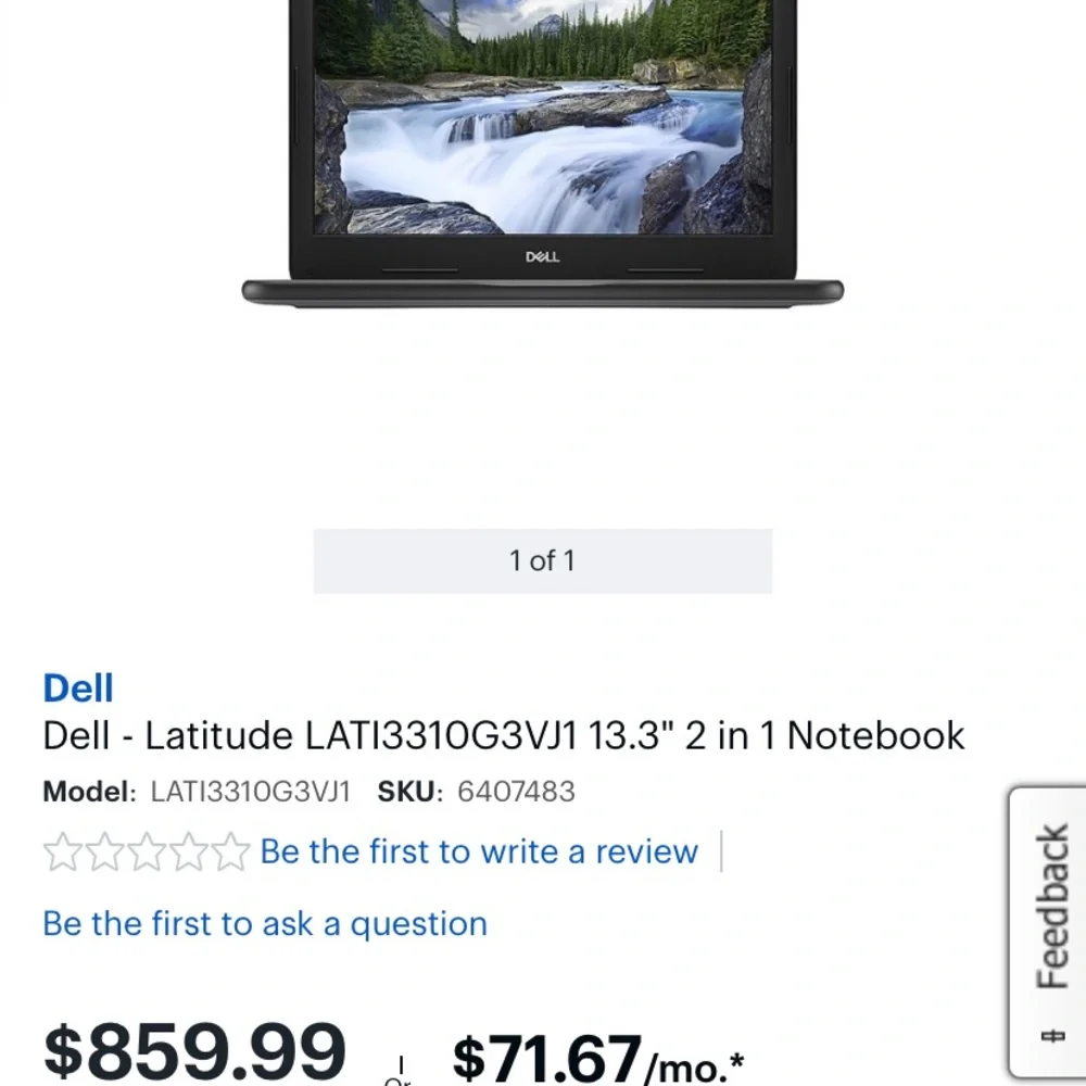 NEVER USED DELL LAPTOP WITH CAMERA